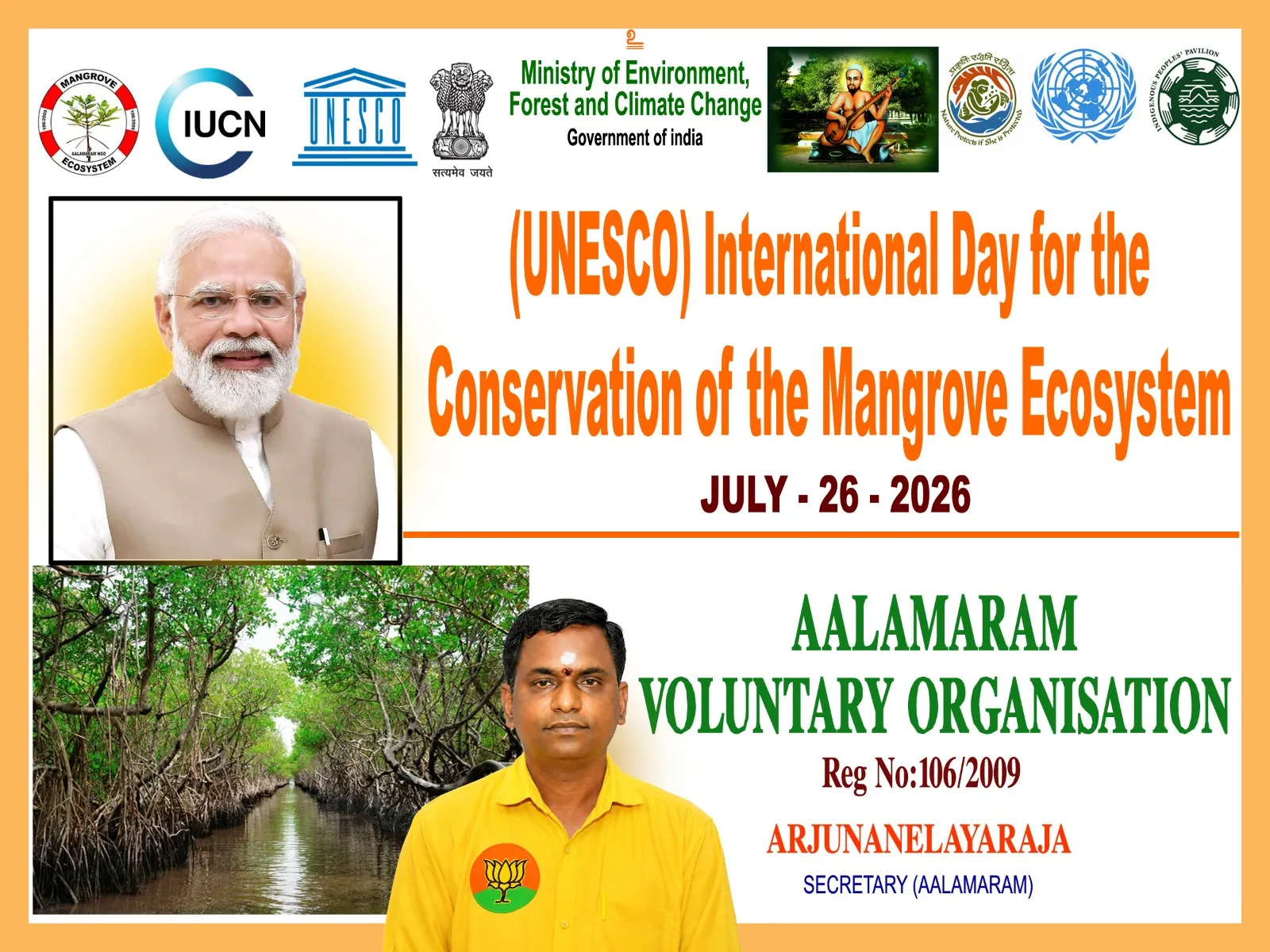 Mangrove conservation and Ecosystem in Cuddalore uppanar rivar shoreline Tamilnadu India