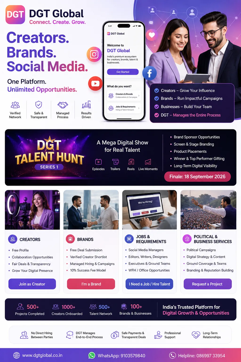 📰 Special Report
Creators, Brands और Social Media की दुनिया में DGT Global बना रहा नया Digital Network