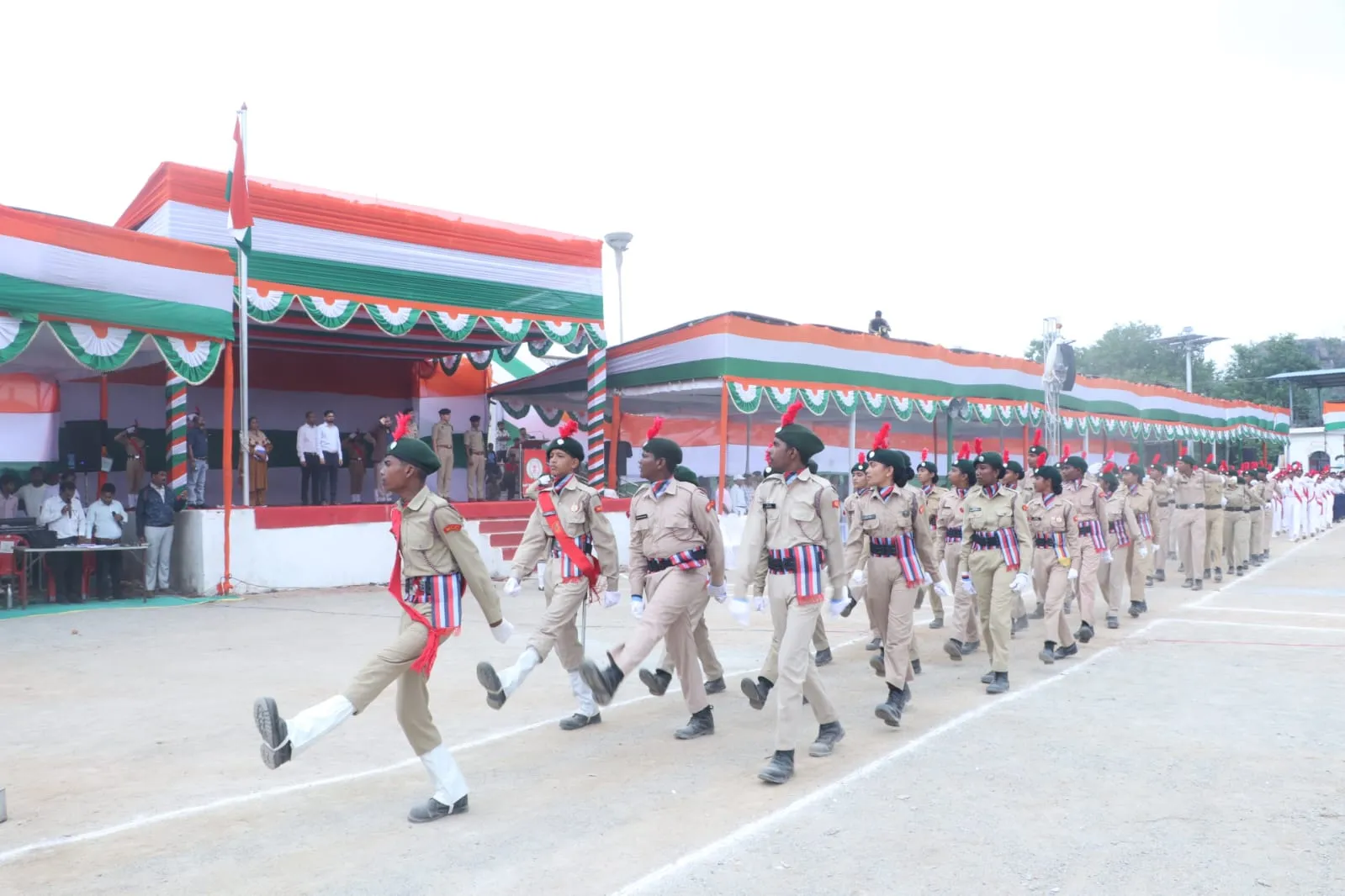 राष्ट्रीय पर्व स्वतंत्रता दिवस के मुख्य समारोह का किया गया अंतिम रिहर्सल