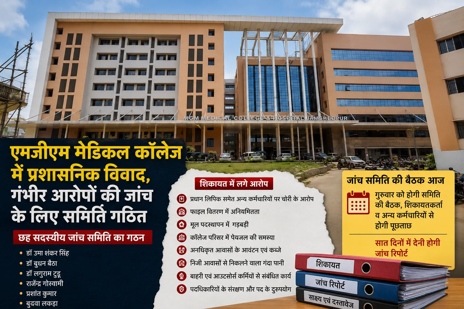 जमशेदपुर में एमजीएम मेडिकल कॉलेज: फिजियोलॉजी विभाग को लेकर शिकायत पर जांच समिति गठि