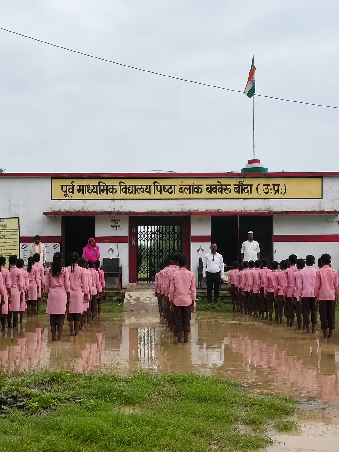 बारिश बनी सरकारी स्कूलों की परीक्षा, जलभराव के बीच पढ़ाई पर उठे सवाल”