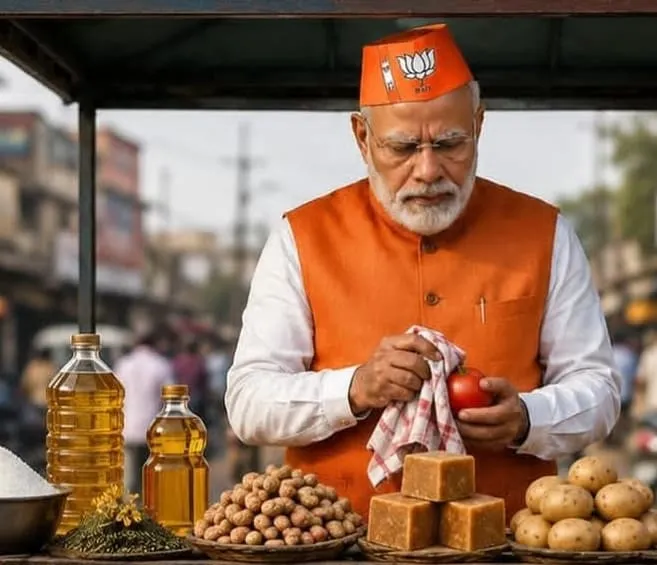 महंगाई का ठेला