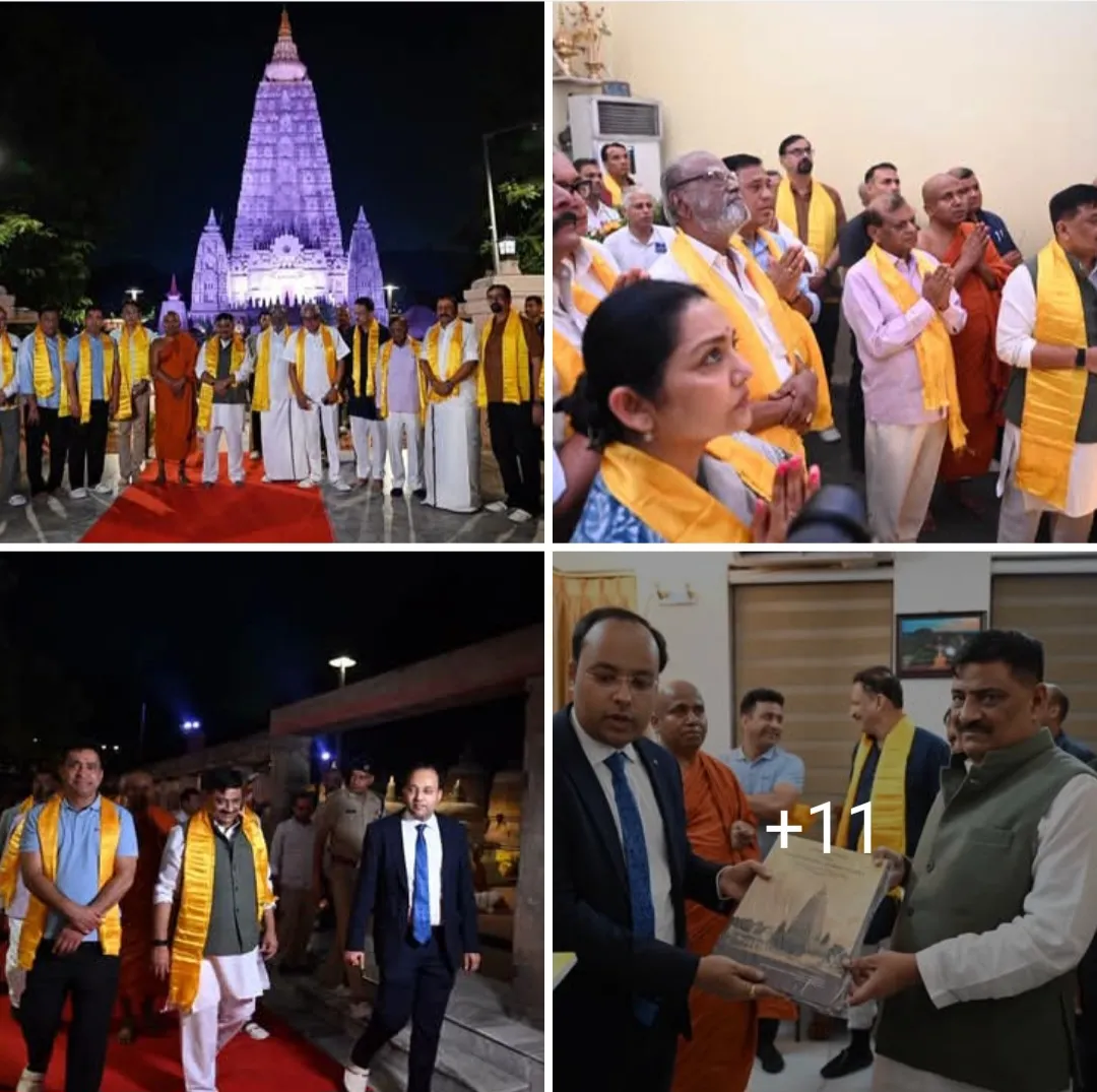 बोधगया पहुंची संसदीय स्थायी समिति:
महाबोधि मंदिर में दर्शन, बोधि वृक्ष का अवलोकन; आईटीसी होटल में बिहार गौरव गान से सजी