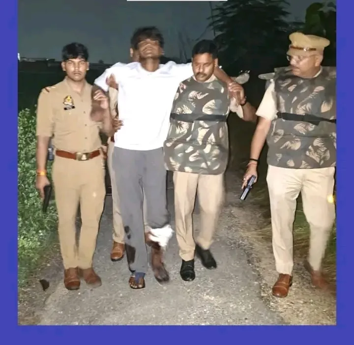 देवरिया पुलिस की बड़ी कार्रवाई: 12 मुकदमों में वांछित शातिर बदमाश मुठभेड़ में गिरफ्तार, पैर में लगी गोली