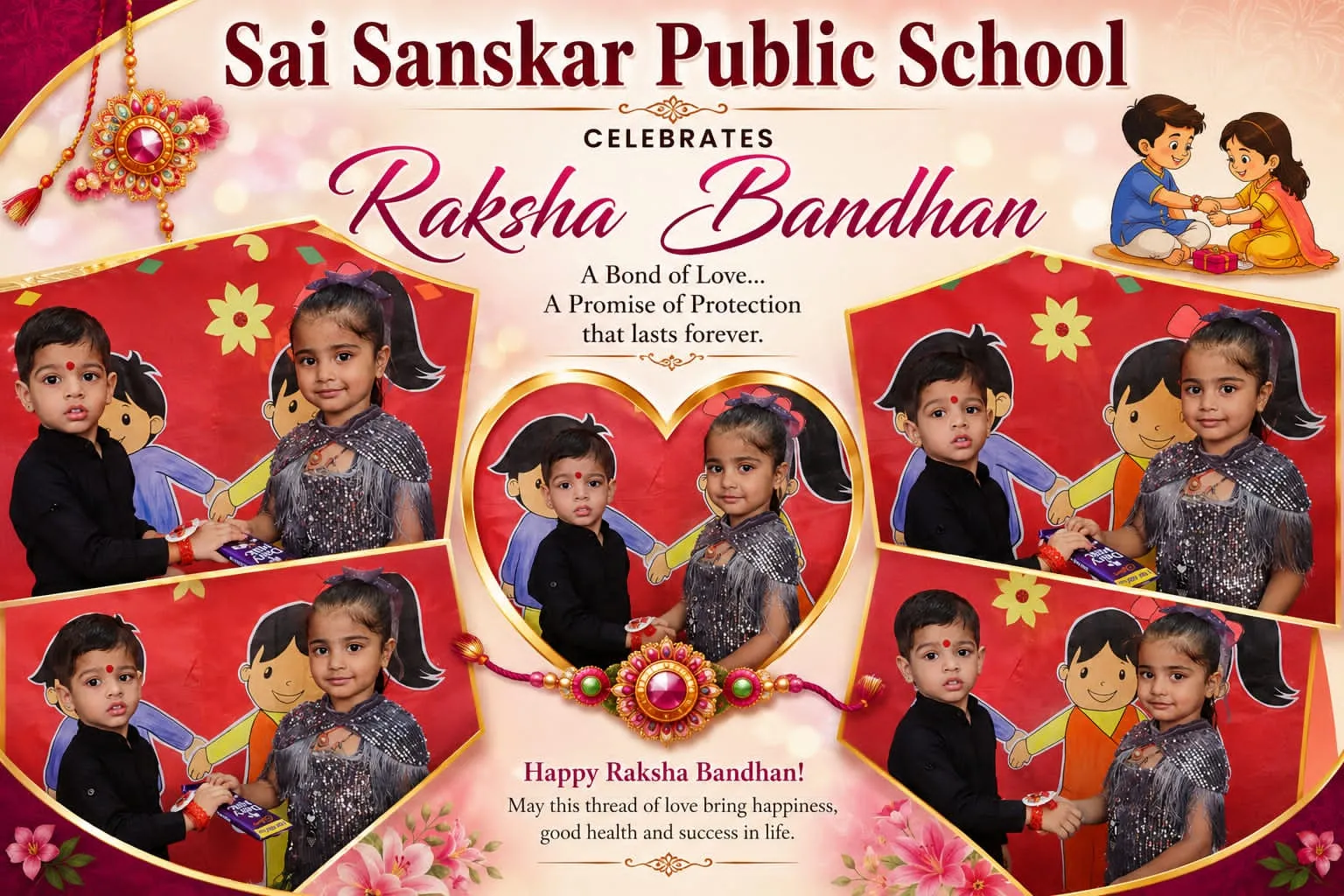 साईं संस्कार पब्लिक स्कूल हरिद्वार में मनाया गया राखी का त्यौहार