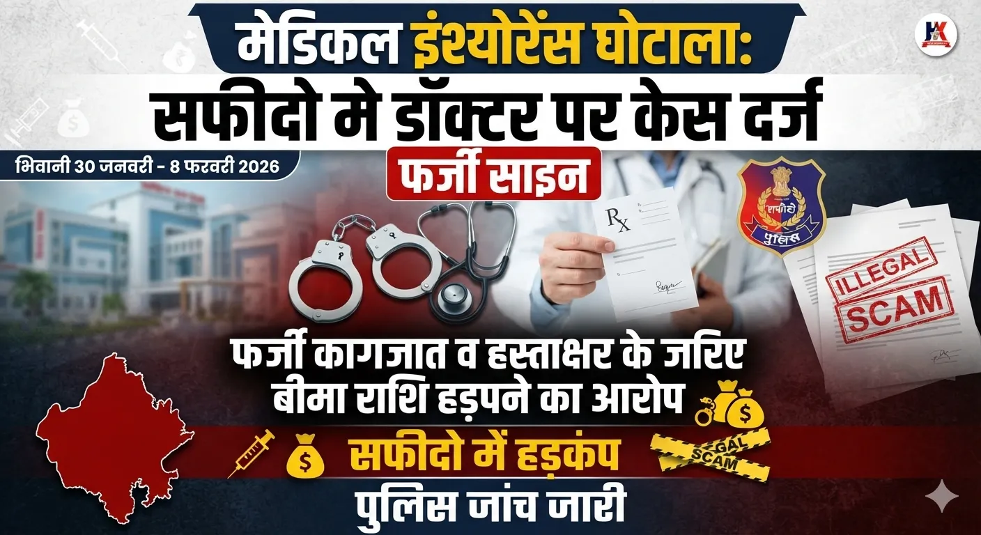 3.72 करोड़ के फर्जी मेडिकल बिलों से बीमा क्लेम लेने के आरोप में डॉक्टर पर केस दर्ज,3.72 करोड़ के 368 दावों पर उठे सवाल