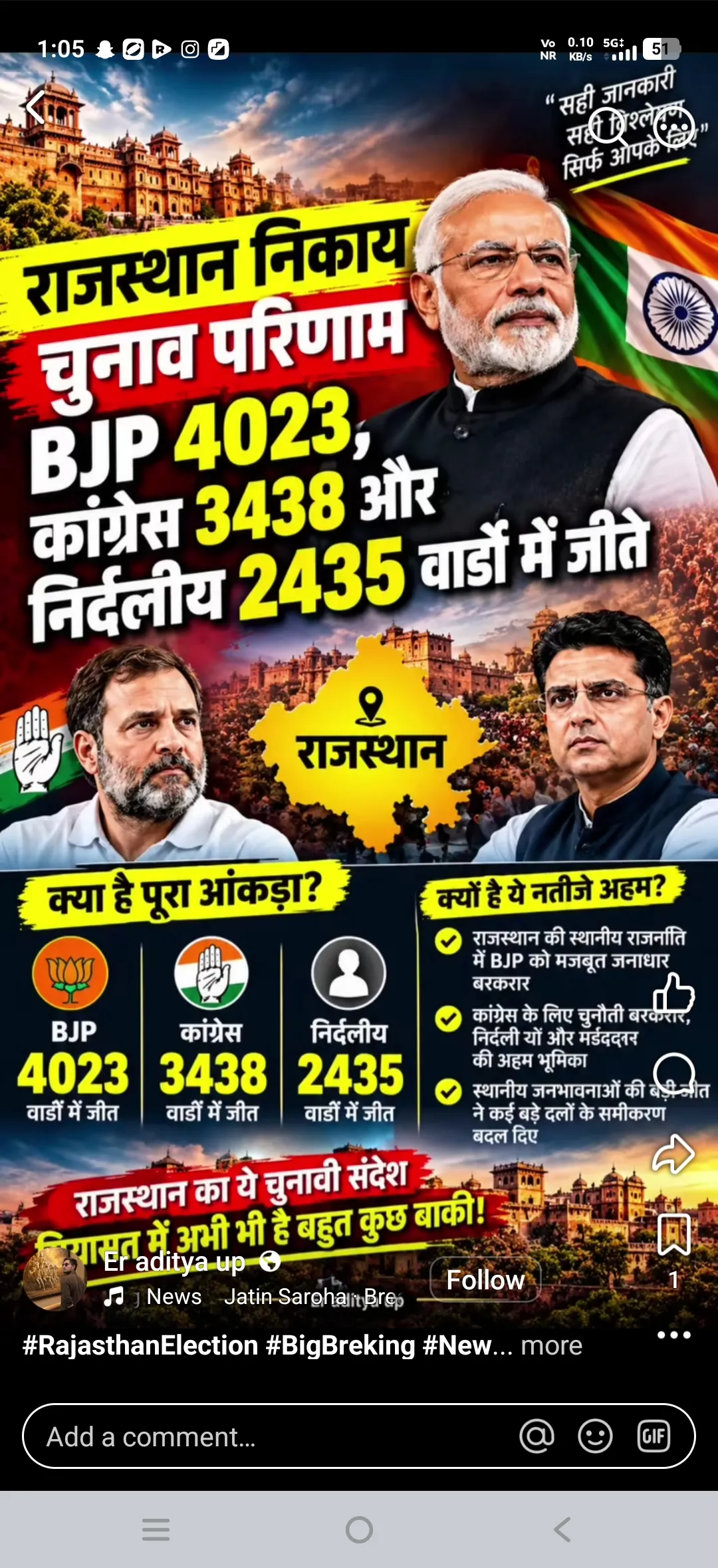 बीजेपी को संभलना चाहिए