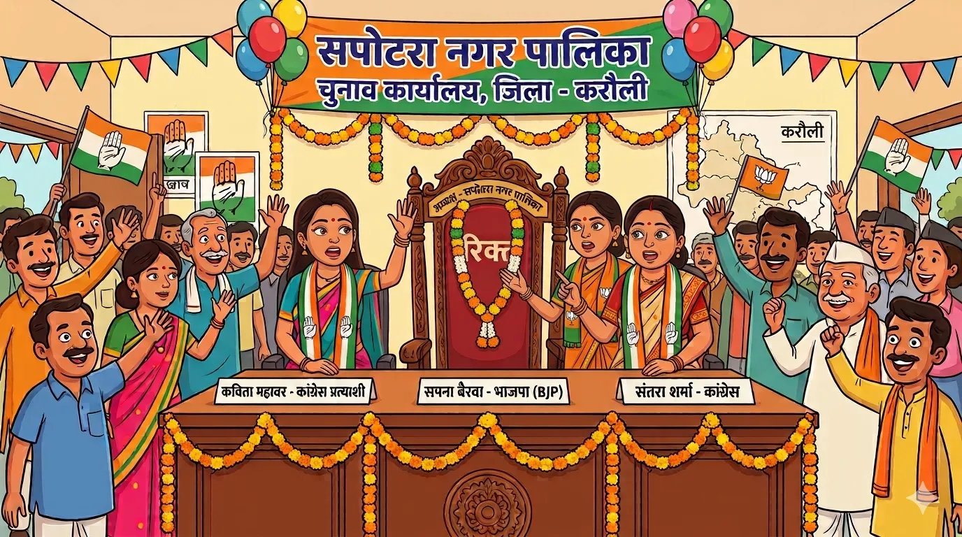 सपोटरा में नगर पालिका अध्यक्ष पद के लिए कांग्रेस के सामने बीजेपी के दो चेहरो से मुकाबला त्रिकोणीय बना