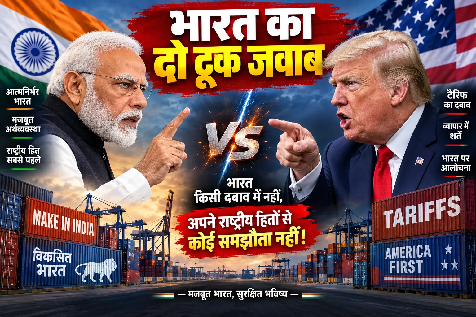 भारत का दो टूक जवाब—राष्ट्रीय हितों से समझौता नहीं, ट्रंप प्रशासन का दबाव बढ़ा