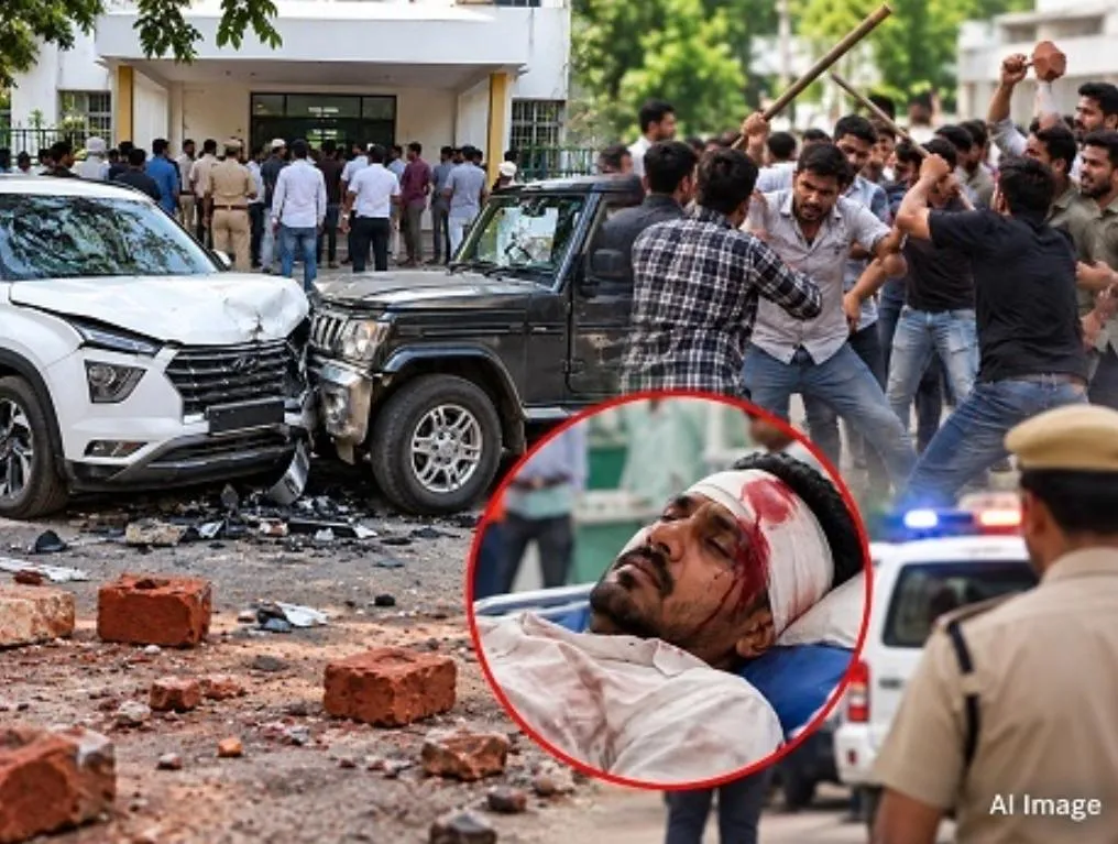 हरियाणा: MLA दफ्तर पर हिंसक झड़प,  धारदार हथियारों से हमला, क्रेटा में मारी टक्कर, कई घायल