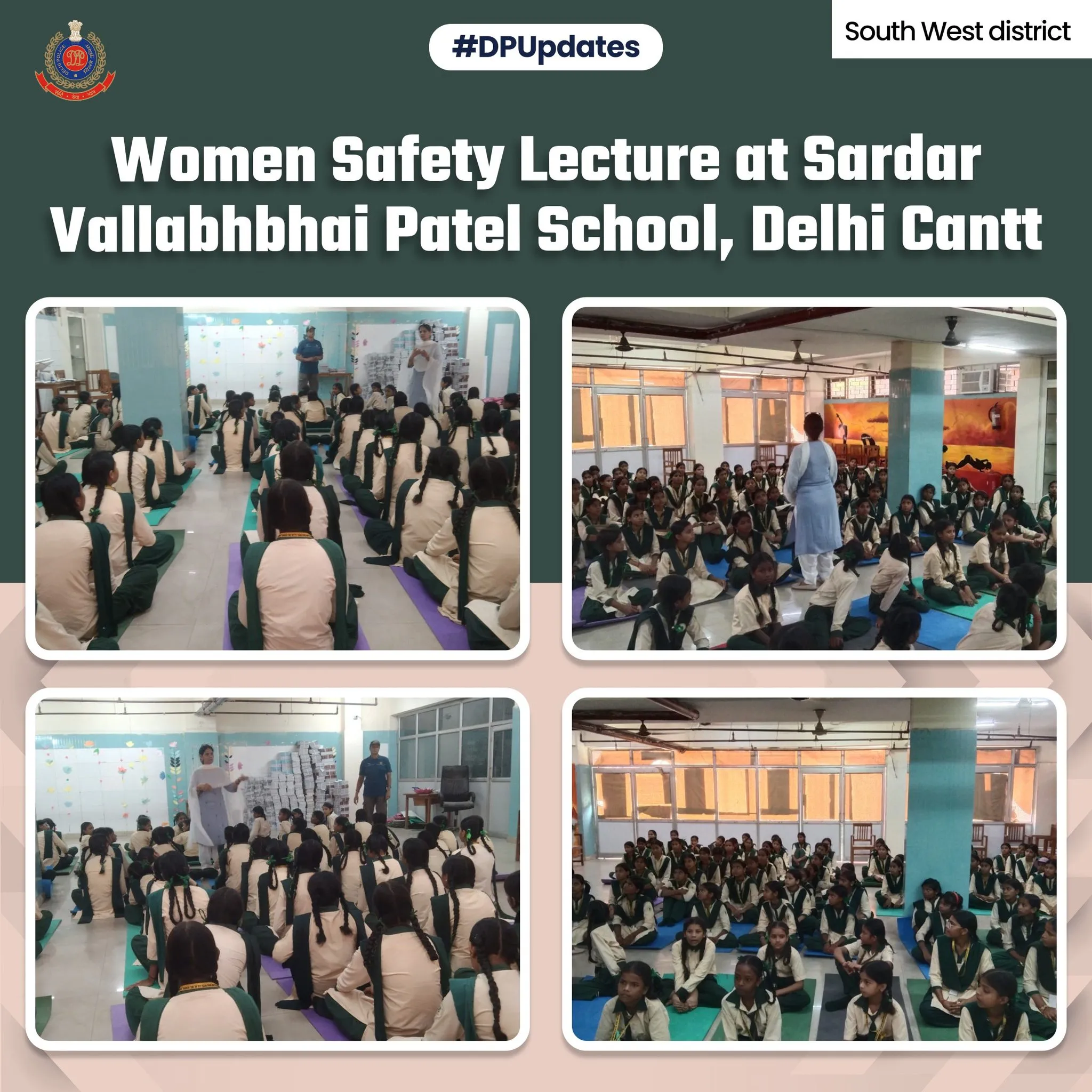 दिल्ली पुलिस की साउथ वेस्ट जिला टीम द्वारा महिला सुरक्षा व कानून-व्यवस्था पर विशेष पहल