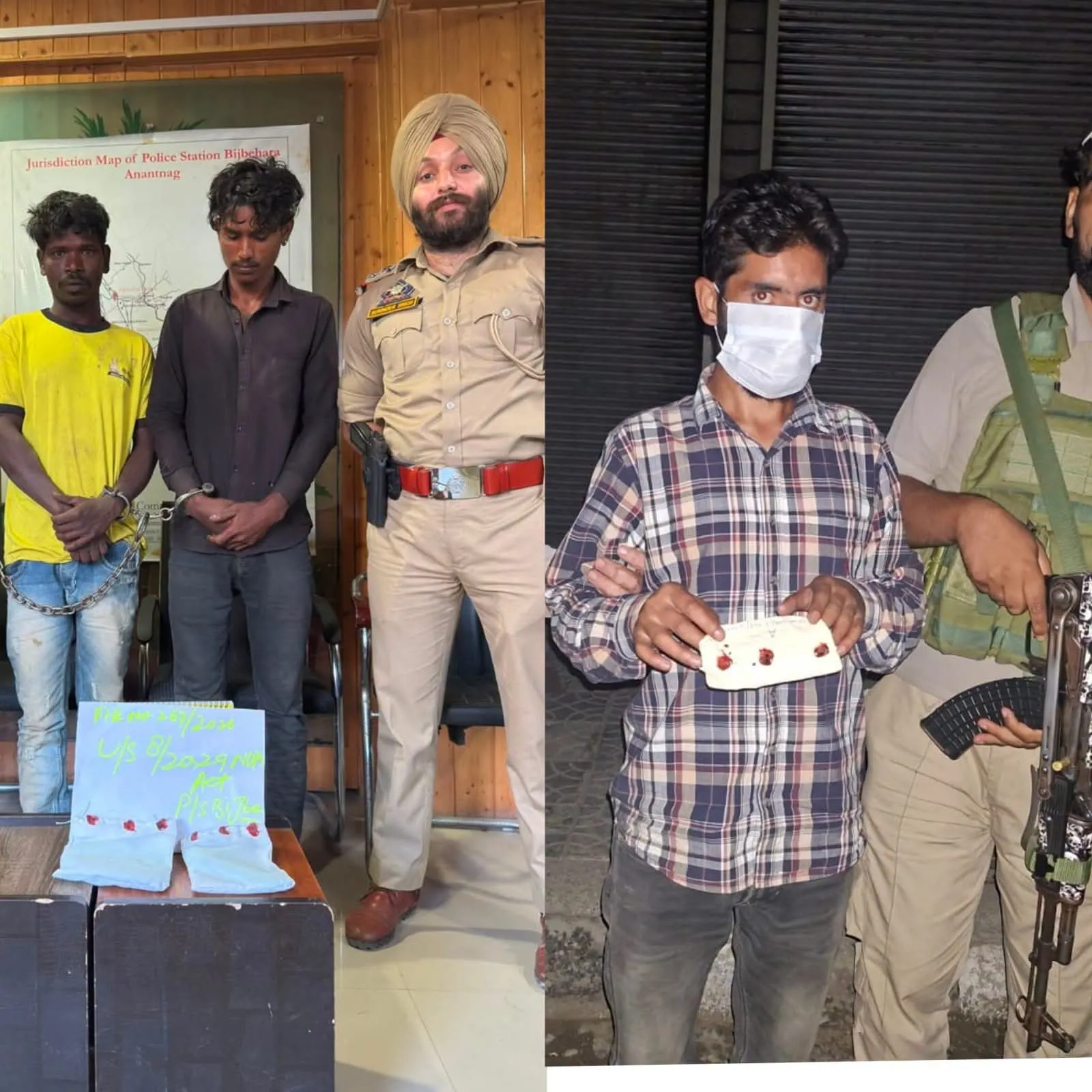 *J&K Police arrests three drug peddlers in Anantnag; Contraband substance recovered*

*September 18:* ```Continuing its