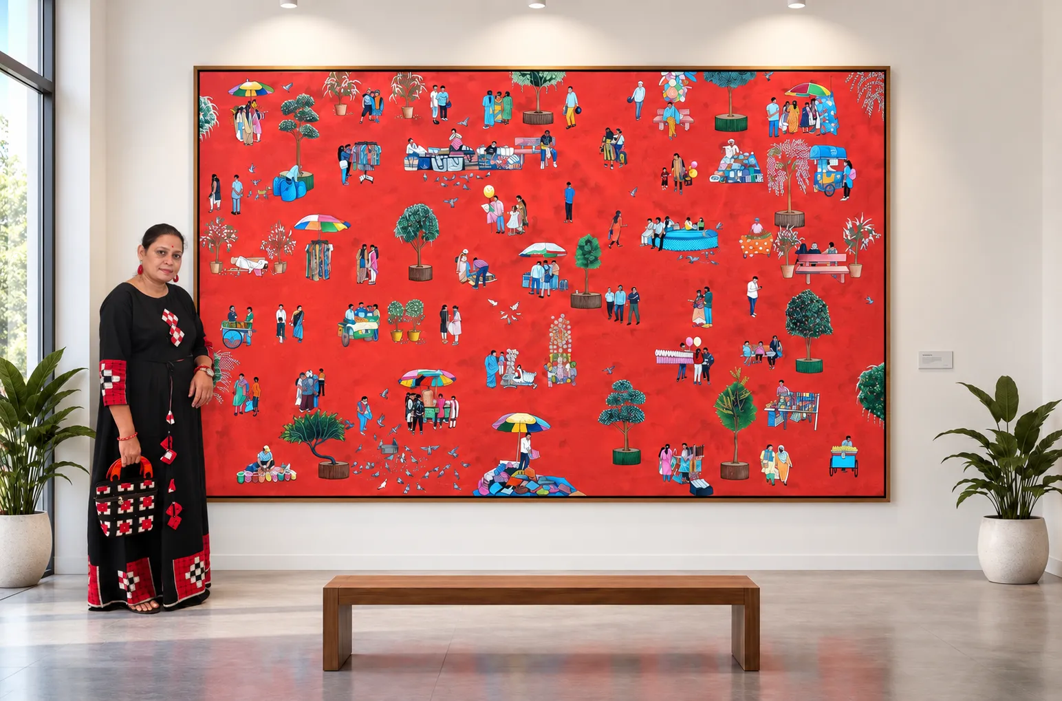 City Is Not Buildings,City Is Relationships:Eminent Artist Satyabhama Majhi Redefines Urbanisation In Her New paintings.