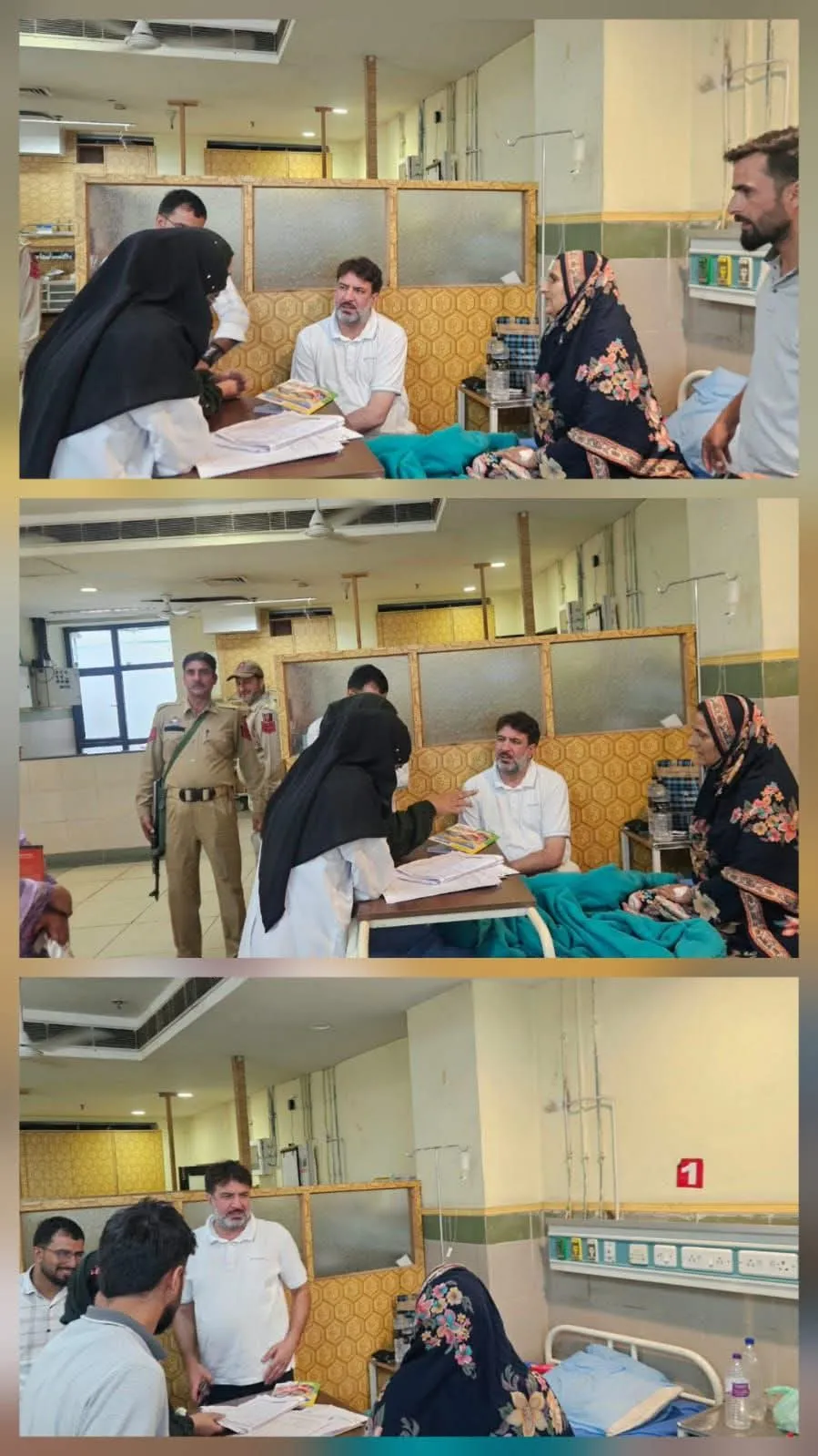 📰 MLA JAVAID AHMAD MIRCHAL VISITS SMHS HOSPITAL, ENQUIRES ABOUT SAFEENA BEGUM’S HEALTH
Srinagar | Today: Javaid Ahmad M