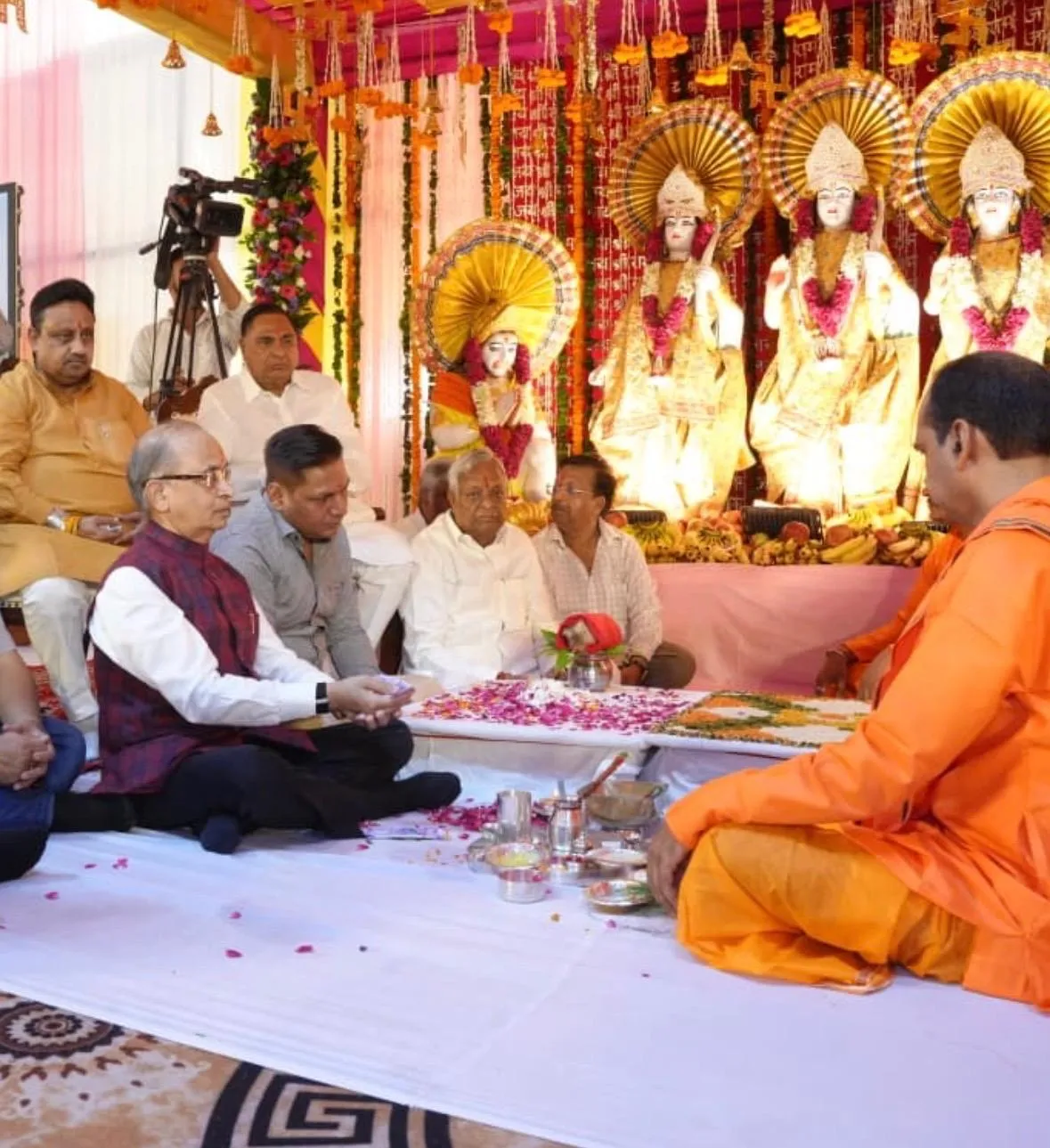 लव कुश रामलीला कमेटी का भूमि पूजन समारोह लाल किला मैदान पर संपन्न हुआ