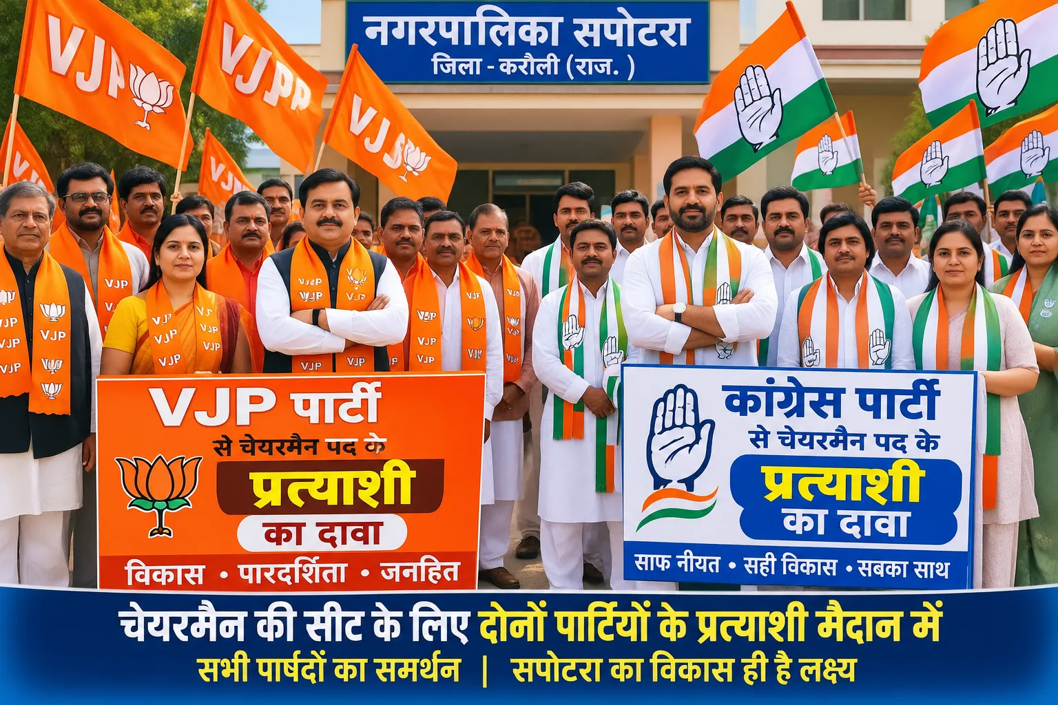 सपोटरा में भाजपा का अध्यक्ष बनना तय हुआ । मतदान आज 10:00 बजे से 2:00 बजे तक