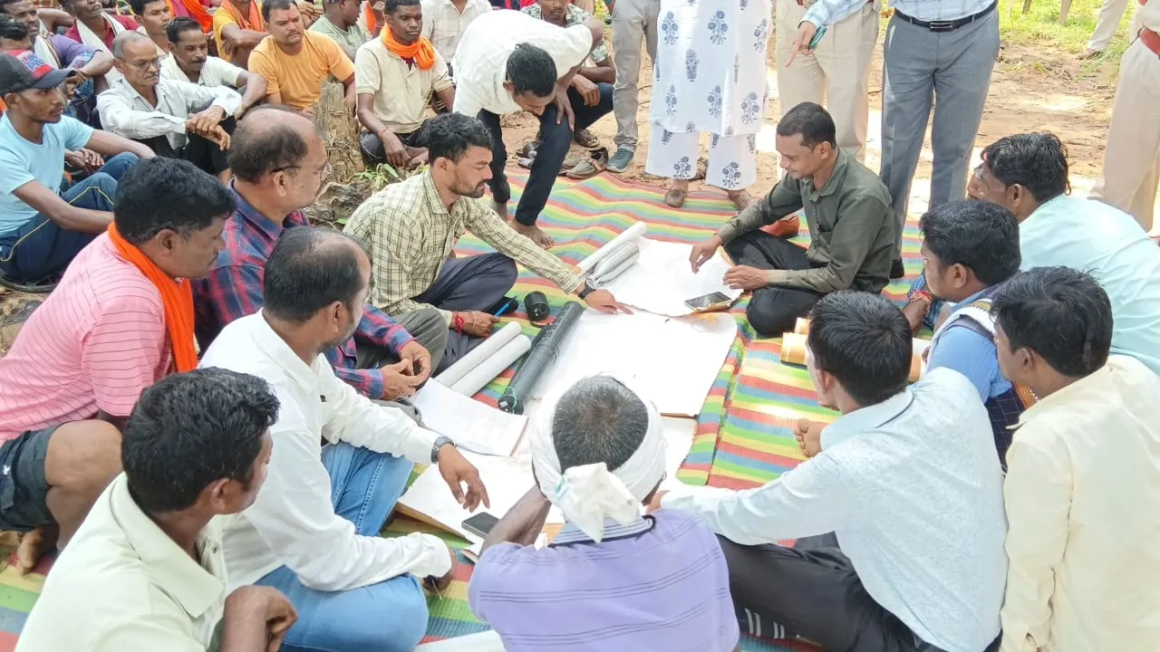 कोनगुड़ और बारदा गांव के बीच सीमा विवाद, प्रशासन की मौजूदगी में नाप-जोख के दौरान हुई तीखी नोकझोंक