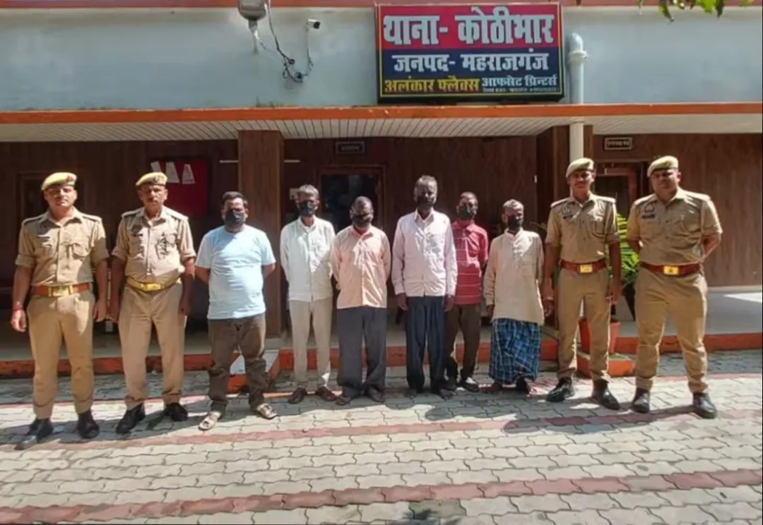 महराजगंज में वारंटियों के खिलाफ पुलिस की कार्रवाई, 6 गिरफ्तार