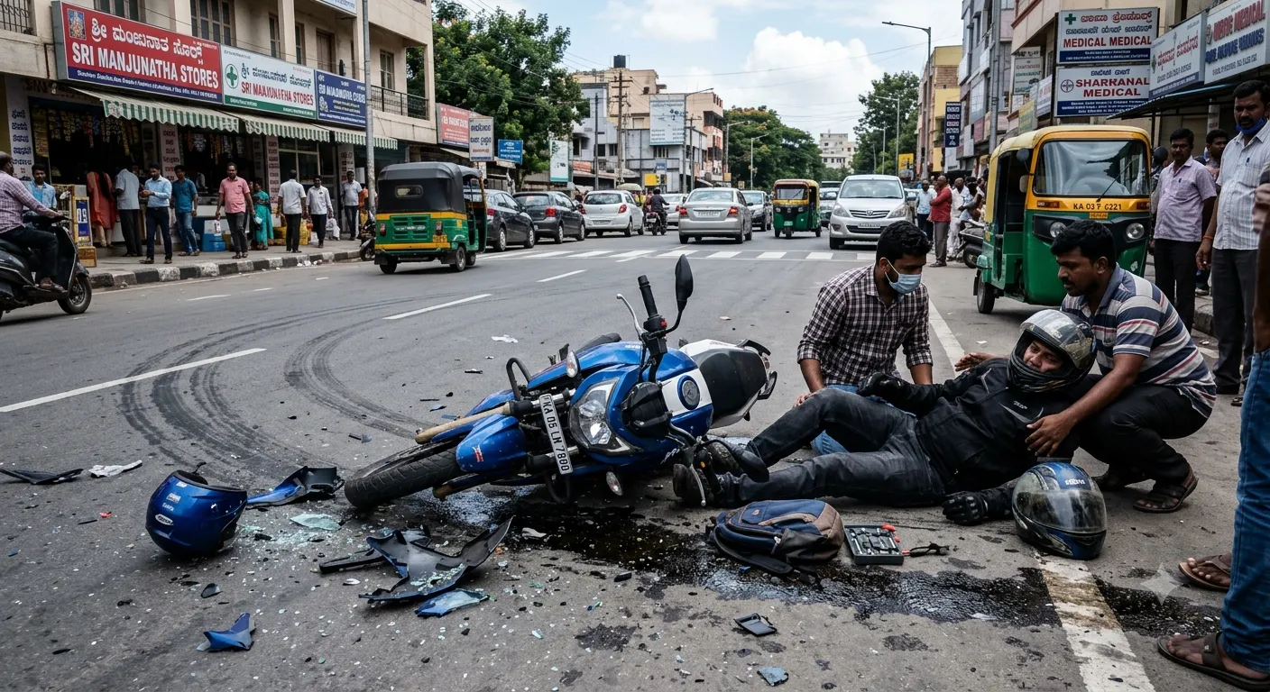 🚨 ಛತ್ರ  ಕ್ರಾಸ್‌ನಲ್ಲಿ ಮತ್ತೆ ಅಪಘಾತ: ಬೈಕ್ ಸವಾರನ ಸ್ಥಿತಿ ಗಂಭೀರ!