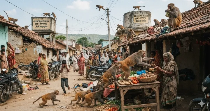 ोहतास के शिवसागर में मोर सराय के लोगों का आरोप, बंदरों के आतंक से दहश