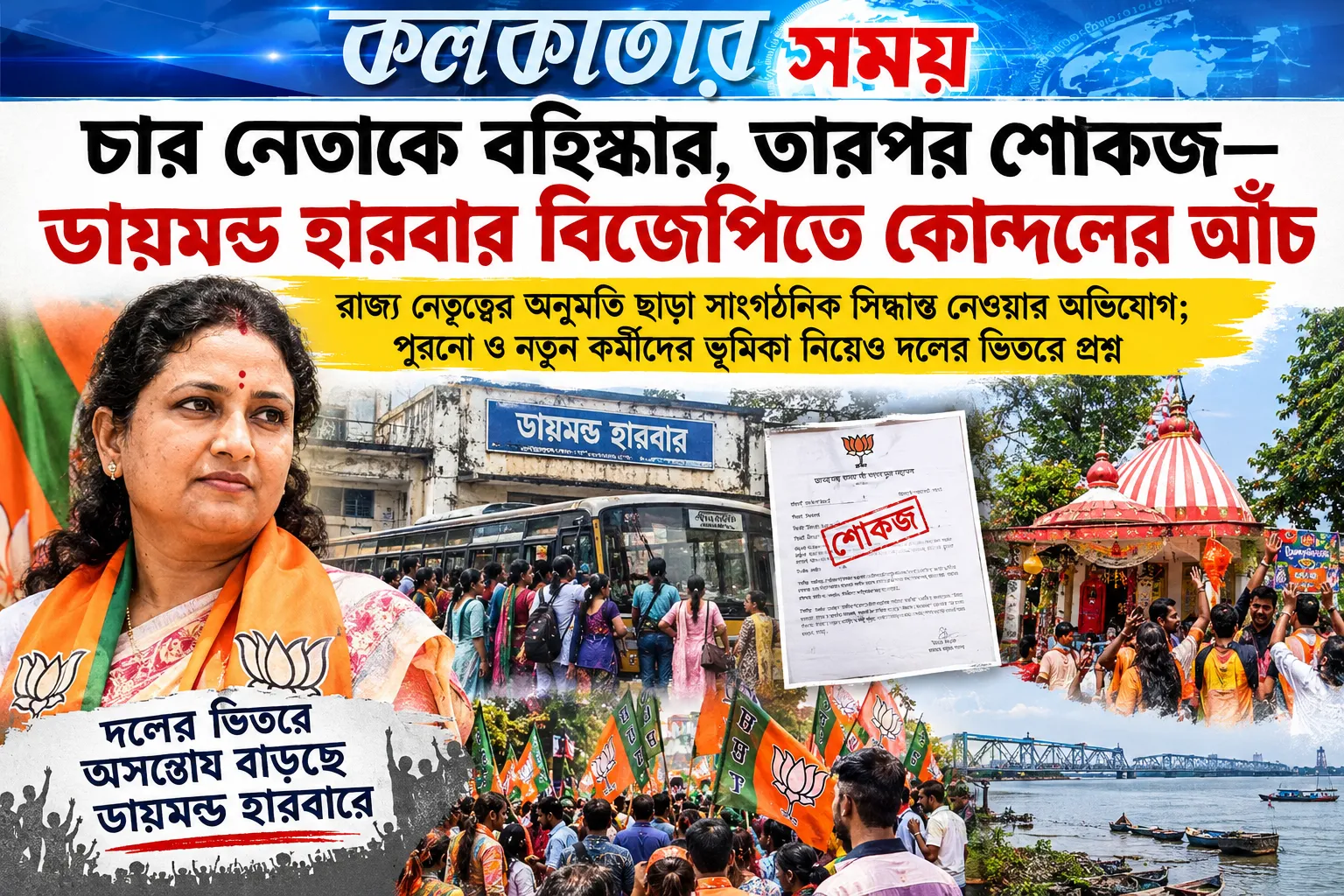 চার নেতাকে বহিষ্কার, তারপর শোকজ—ডায়মন্ড হারবার বিজেপিতে কোন্দলের আঁচ