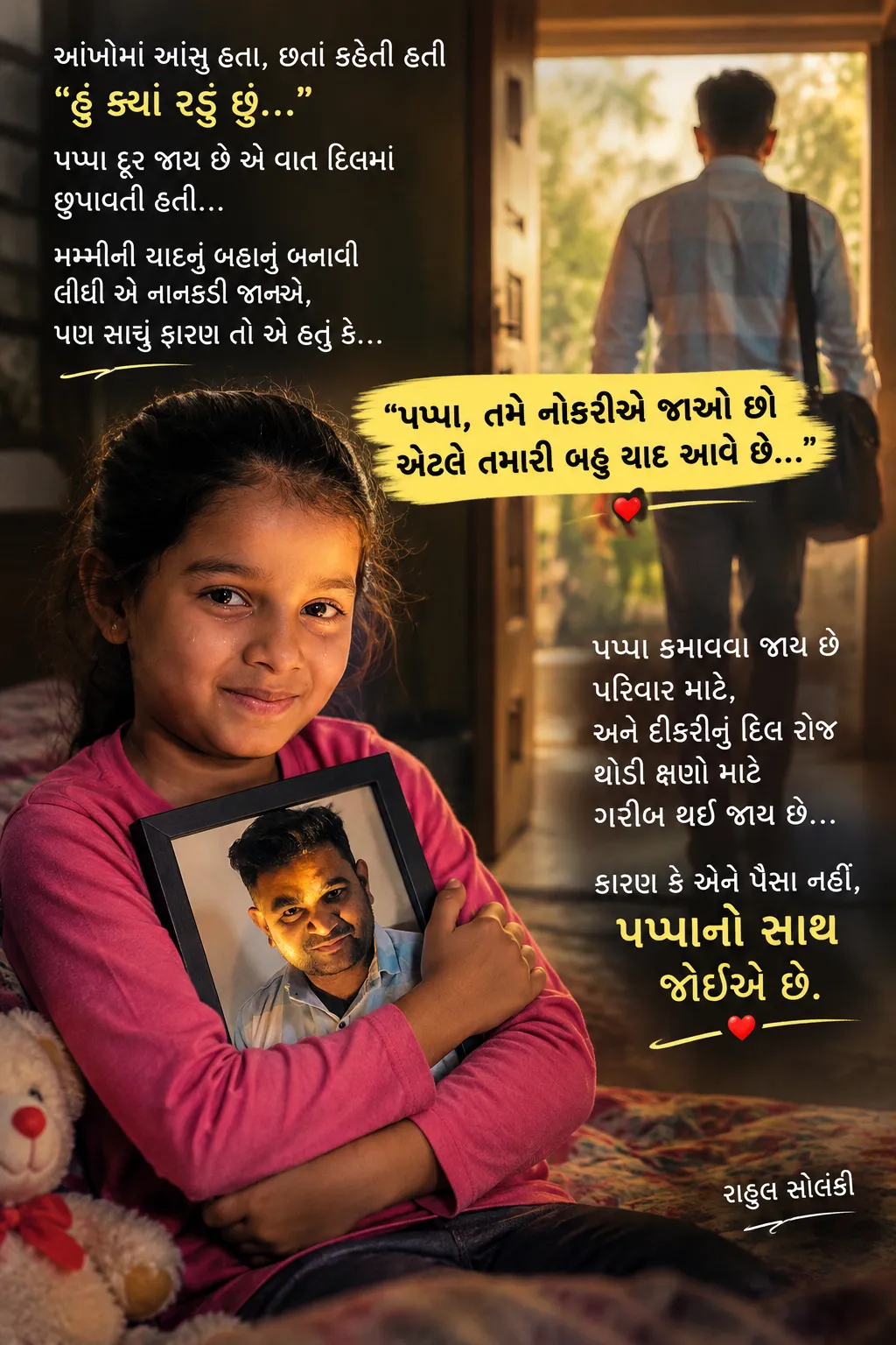 પપ્પા, હું ક્યાં રડું છું…” ❤️*