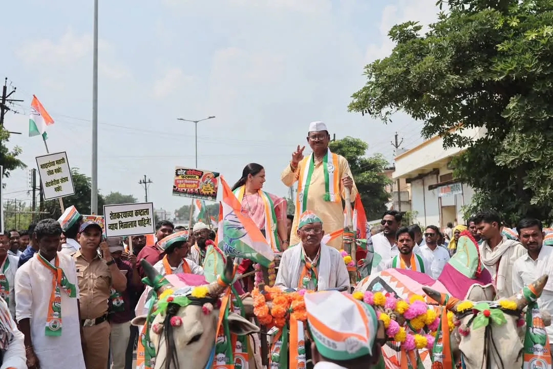 राजुरात भाजप सरकार च्या विरोधात काँग्रेसचा भव्य जन आक्रोश मोर्चा : हजारो शेतकरी, महिला, युवक नागरिक सहभागी...