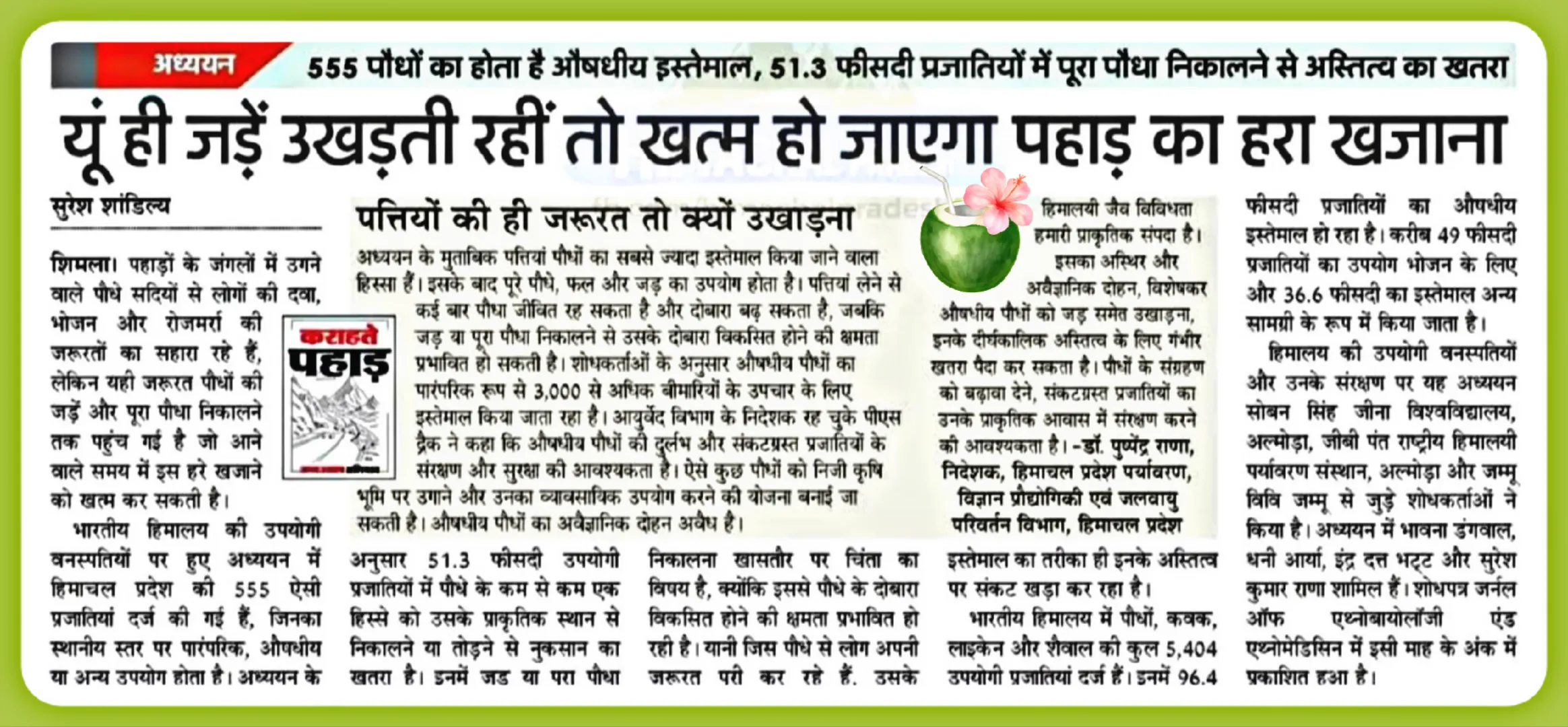 पहाड़ों का हरा ख़ज़ाना संकट में