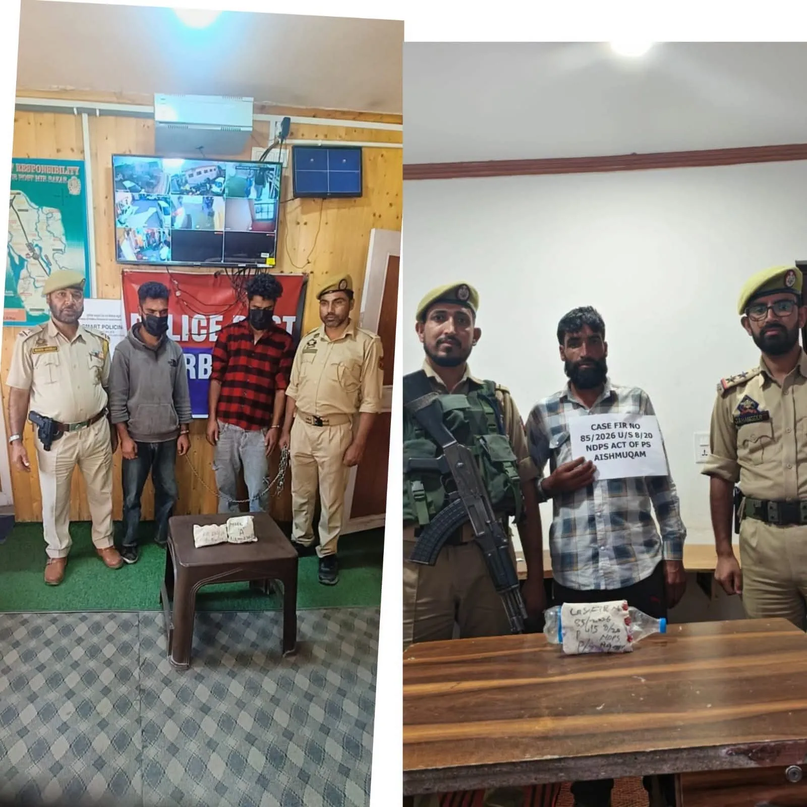 *J&K Police arrests 03 drug peddlers; Contraband Substance recovered*

*October 01:* ```Continuing its sustained drive a