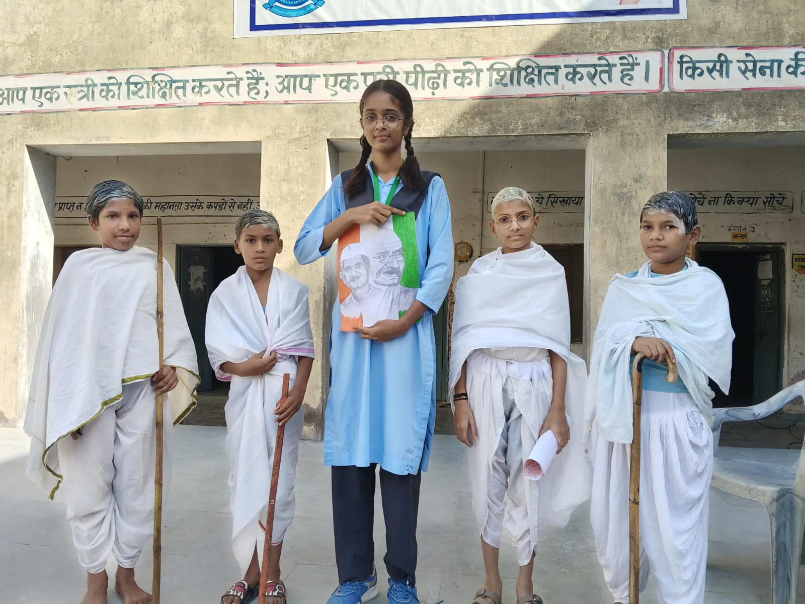 गांधी-शास्त्री जयंती पर महात्मा गांधी राजकीय विद्यालय जहाजपुर में विविध कार्यक्रम आयोजित