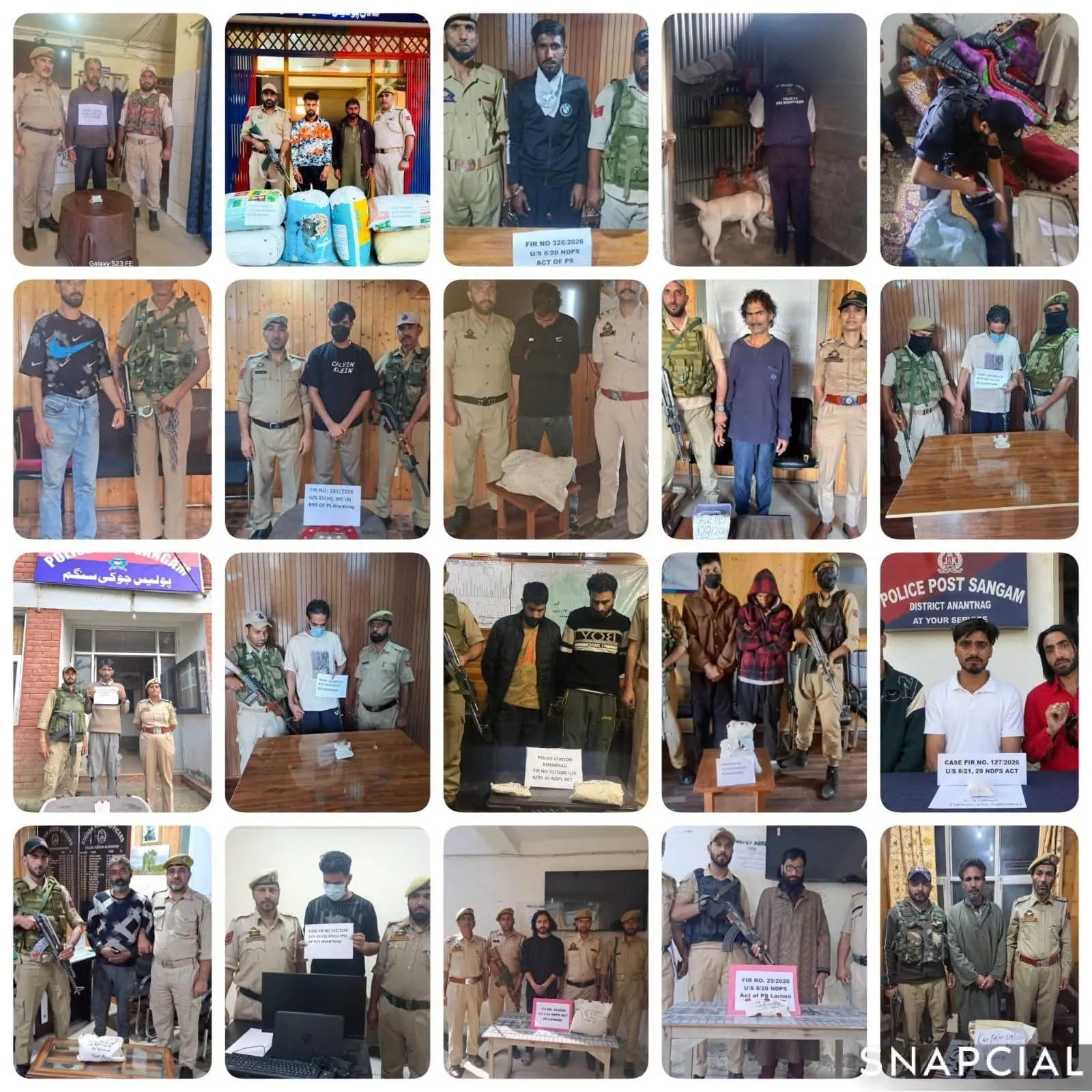 *Anantnag Police Registers 408 NDPS Cases, Arrests 476 Drug Peddlers, Destroys 2,000 Kg Contraband during 09 Months of 2