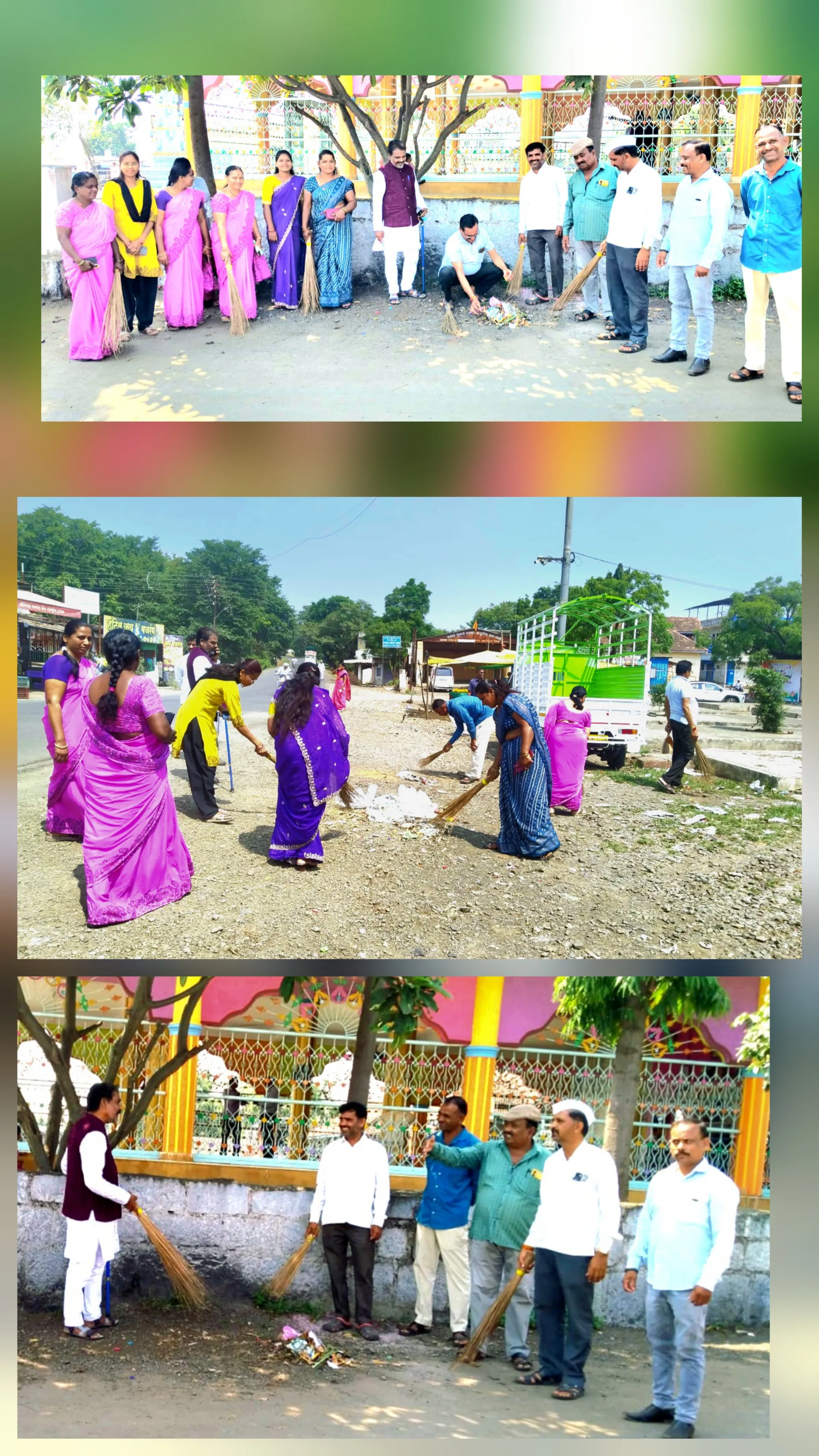 लोणीमध्ये गांधी-शास्त्री जयंती साजरी; ग्रामपंचायत आणि ग्रामस्थांच्या पुढाकाराने राबवली व्यापक स्वच्छता मोहीम