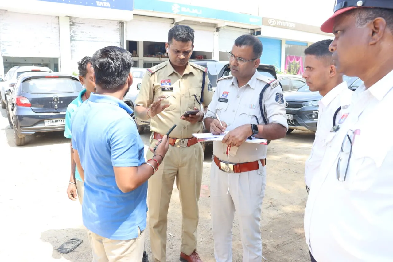 कांकेर में यातायात पुलिस की सख्त कार्रवाई, 3 दिन में वसूला 1.58 लाख जुर्माना