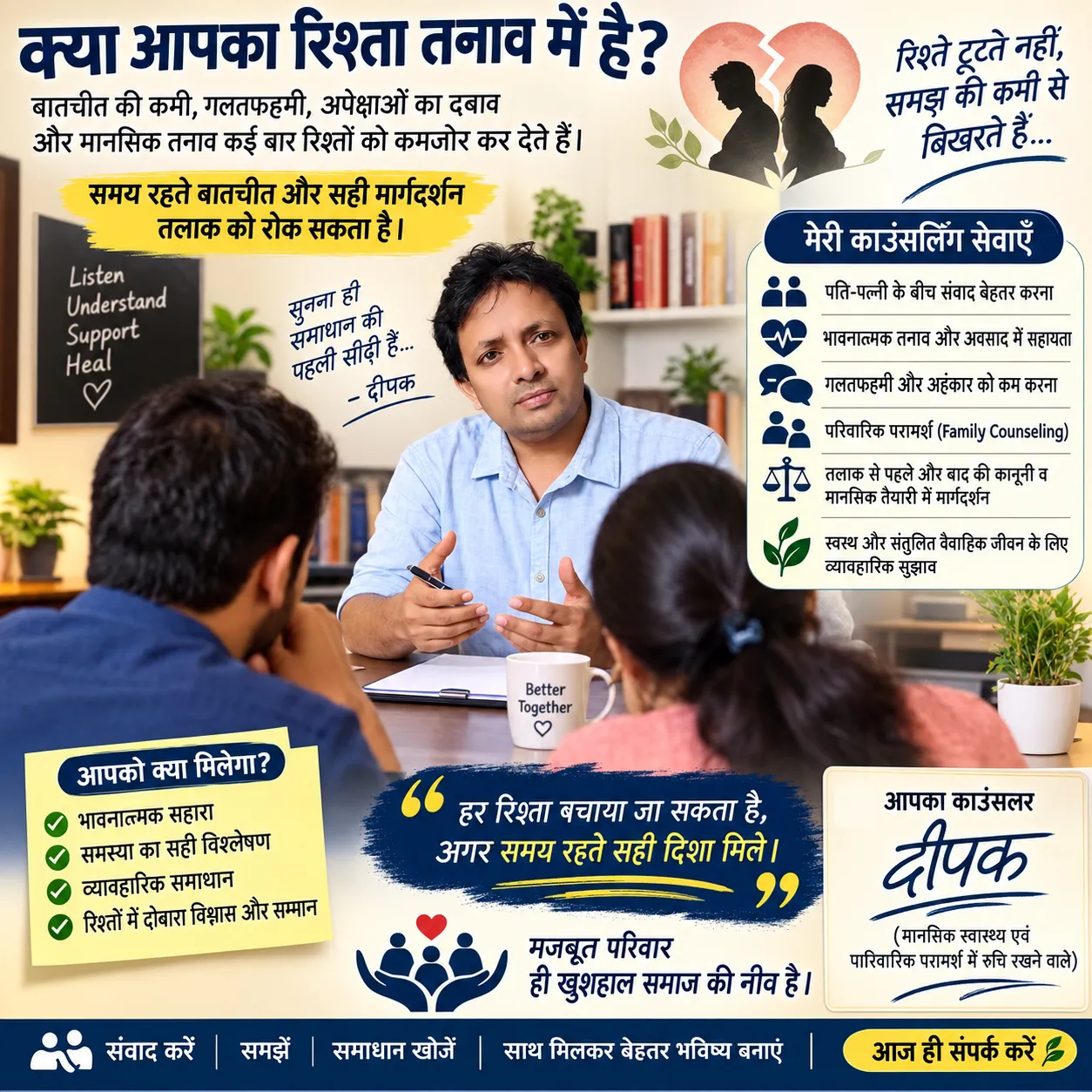 रिश्ते या बदलती सोच
दीपक शर्मा कुरुक्षेत्र (हरियाणा)
8689000597