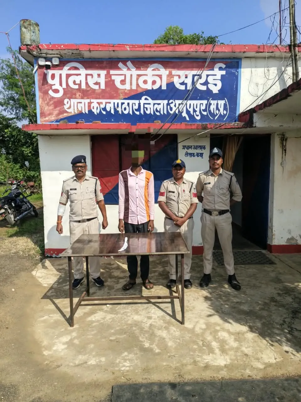 सरई चौकी पुलिस की अवैध हथियार के विरुद्ध कार्रवाई, आरोपी से लोहे का बका जप्त, आर्म्स एक्ट में मामला दर्ज