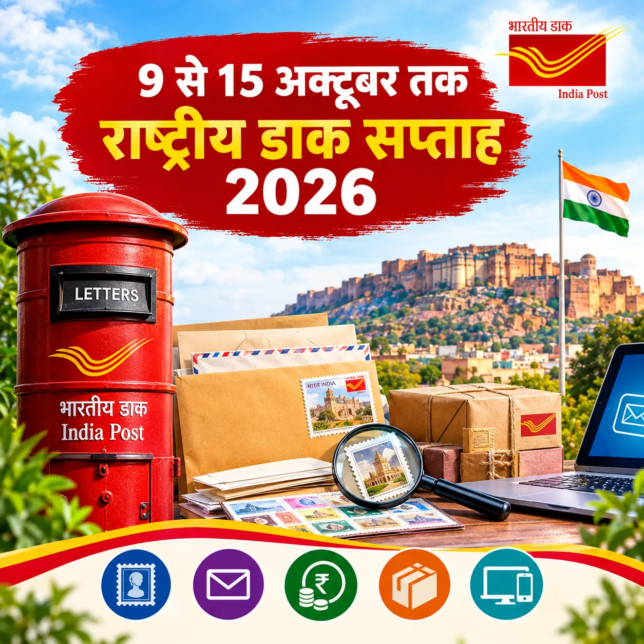 09 से 15 अक्टूबर तक मनाया जायेगा राष्ट्रीय डाक सप्ताह 2026