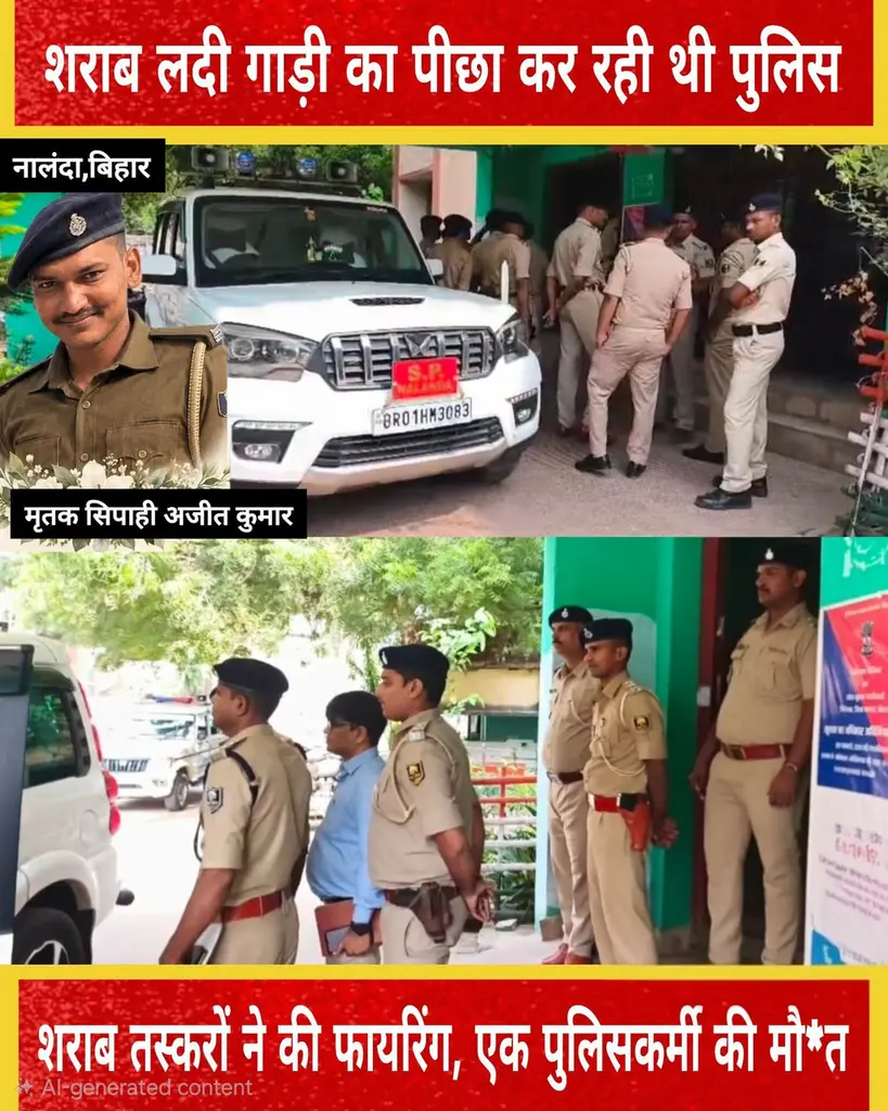 नवादा। बिहार के नालंदा में शराब तस्करों ने पुलिस टीम पर फायरिंग की है। इस गोलीबारी में एक गोली सिपाही को लगी