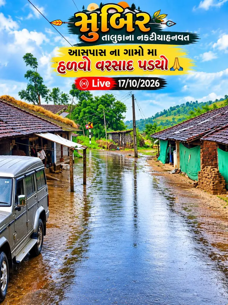 ાંગ જિલ્લામાં ગઈ કાલે વરસાદ છતાં પડિયા, સ્થાનિકોમાં ચિંતા