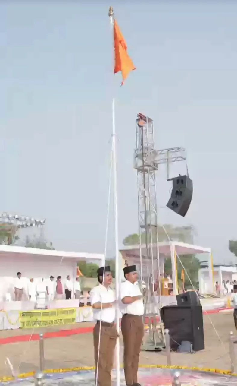 उदयपुर में राष्ट्रीय स्वयंसेवक संघ के द्वारा विशाल पद संचलन का आयोजन