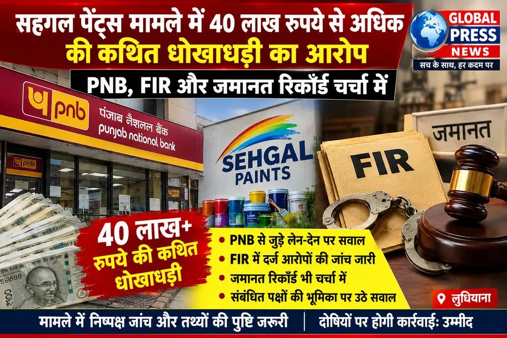 सेहगल पेंट्स मामले में 40 लाख रुपये से अधिक की कथित बैंक धोखाधड़ी का आरोप, FIR और जमानत की कार्यवाही पर उठे सवाल