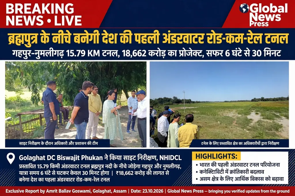 *ब्रह्मपुत्र के नीचे बनेगी देश की पहली अंडरवाटर रोड-कम-रेल टनल*
अमृत बल्लभ गोस्वामी, गोलाघाट, असम