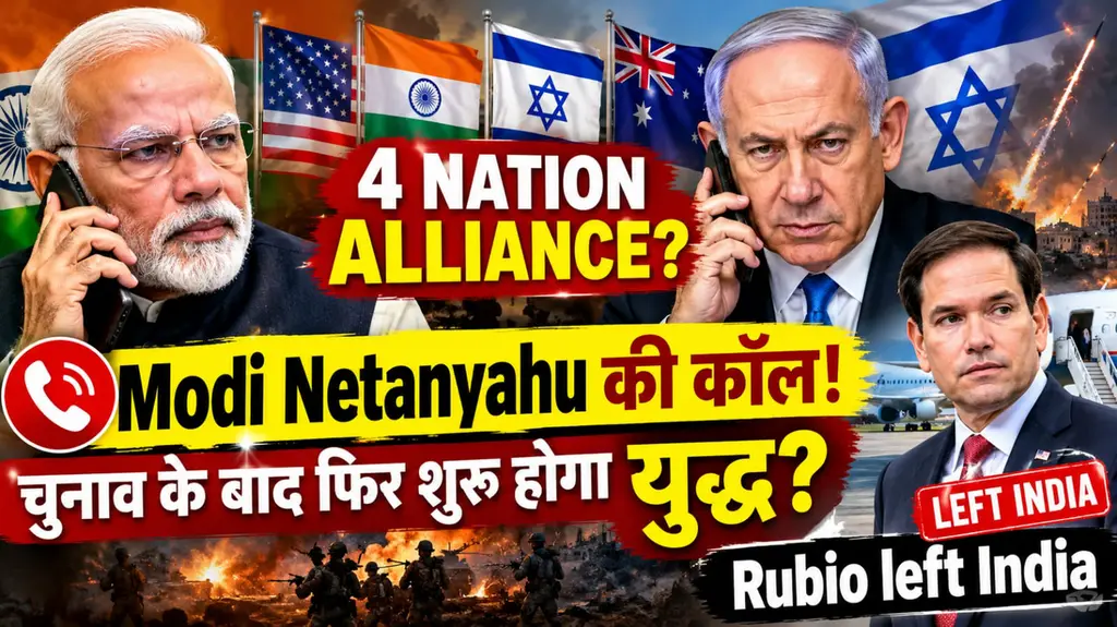 Modi Netanyahu Call:4 Nation alliance?War to start again after Elections Rubio left India