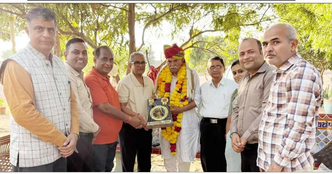 श्री पार्श्वनाथ जैन विद्यालय, वरकाणा के प्रतिनिधिमंडल ने किया विजोवा नवनिर्वाचित सरपंच जैन का सम्मान