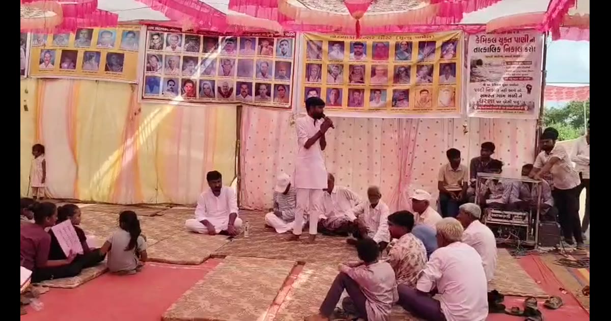 ભેટાવાડા ગામમાં દુષિત પાણીના નિકાલ માટે આંદોલનનો 12મો દિવસ