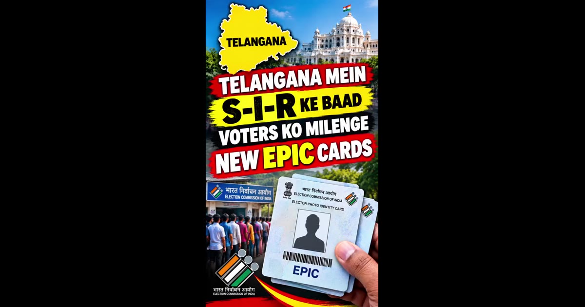 Telangana SIR Process: New Voter IDs to Be Issued After SIR This video covers the new voter ID issuance process for new