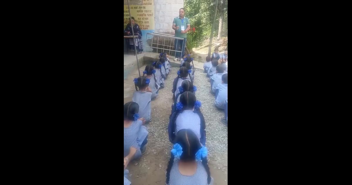 Govt. Primary School Nadvad Holds Morning Assembly, Teacher Jagdish Kumar Shares Moral Less