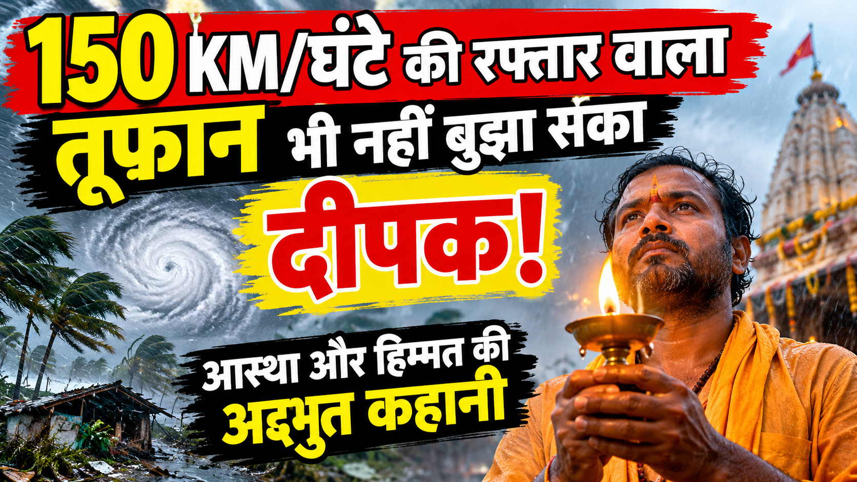 150 KM/घंटे की रफ्तार वाला तूफान भी नहीं बुझा सका दीपक! आस्था और हिम्मत की अद्भुत कहानी